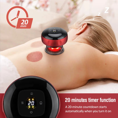 Intelligent Vacuum Cupping Massage Device Electric Heating Scraping Suction Cups Physical Fatigue Relieve Health Guasha Cans