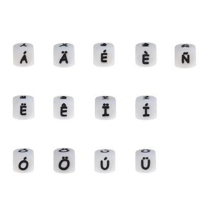 20pcs Baby Silicone Beads French Alphabet Silicone Letters BPA Free Baby Goods Chewing Beads For Teething Necklace 12mm