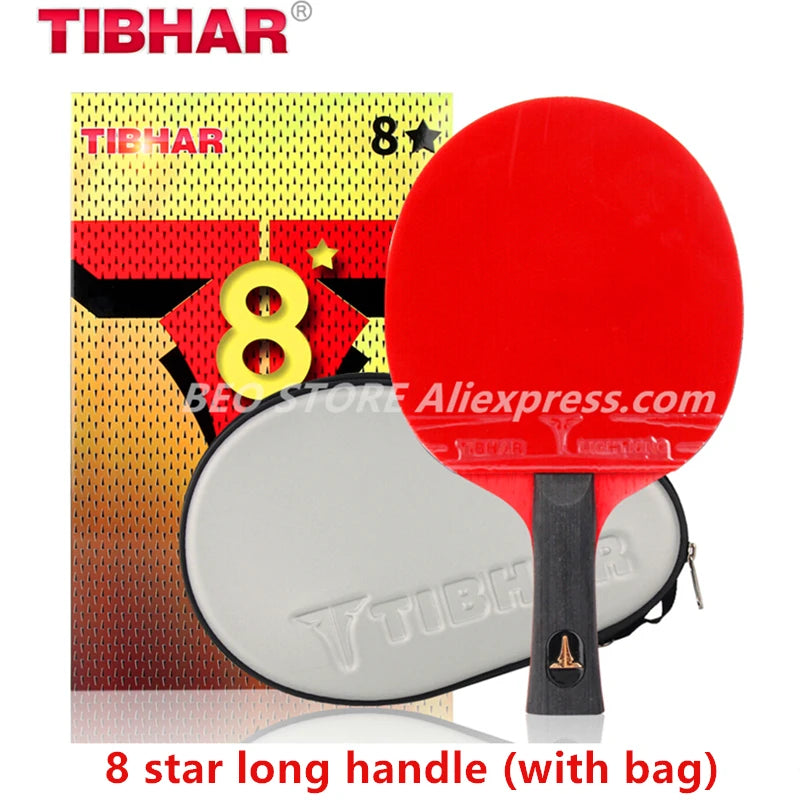 TIBHAR Table Tennis Racket 6/7/8/9 Star Sticky Rubber Pimples-in Professional Hight Quality Original TIBHAR Racket Ping Pong Bat