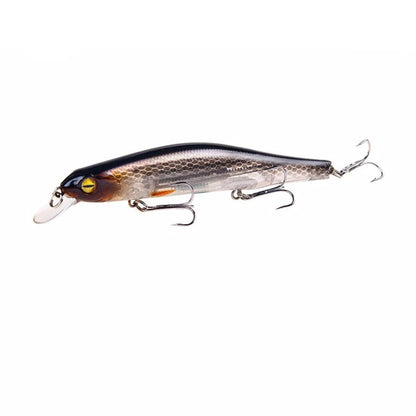 1pc Fishing Lure Minnow 12.5cm/17.7g Topwater Artificial Bait 3D Eyes Plastic Wobblers Tackle Pesca Far-casting Magnet System