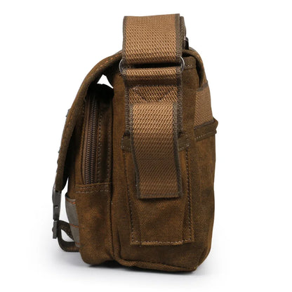 Men Canvas Shoulder Bags Leisure Wear Resistant Retro Cross Messenger Bag Unisex Casual Fashion Bag