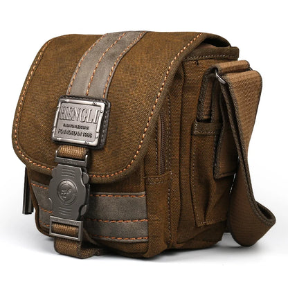 Men Canvas Shoulder Bags Leisure Wear Resistant Retro Cross Messenger Bag Unisex Casual Fashion Bag