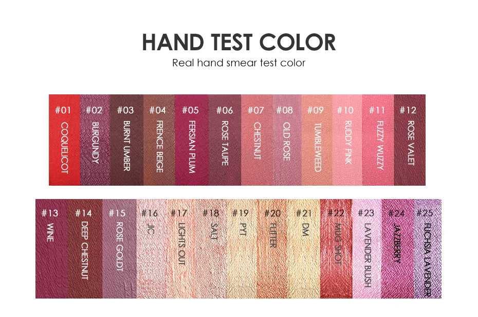 FOCALLURE Waterproof Liquid Lipstick Batom Red Velvet Lip Tint Brown Nude Matte Colourful Lipstick Makeup Cosmetics Maquiagem