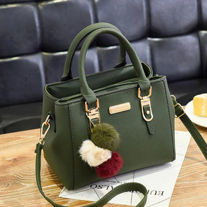 Yogodlns women beading pendant handbag ladies embossed shoulder bag ladies Messenger bag hairball bags high quality bag