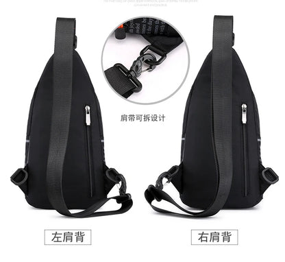 Men Shoulder Chest Pack Cross body Bag Mini Nylon Rucksack Waterproof Travel  Male Sling Backpack Messenger Side Bags