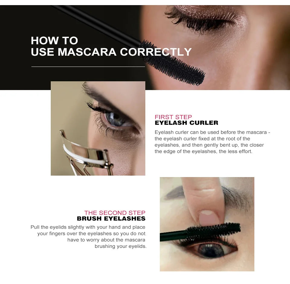 O.TWO.O Professional Volume Curled Lashes Black Mascare Waterproof Curling Tick Eyelash Lengtheing 3D Eye Makeup Mascara