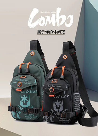 Men Shoulder Chest Pack Cross body Bag Mini Nylon Rucksack Waterproof Travel  Male Sling Backpack Messenger Side Bags