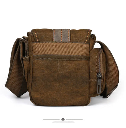 Men Canvas Shoulder Bags Leisure Wear Resistant Retro Cross Messenger Bag Unisex Casual Fashion Bag