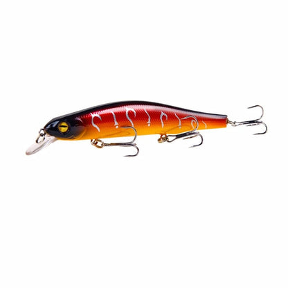 1pc Fishing Lure Minnow 12.5cm/17.7g Topwater Artificial Bait 3D Eyes Plastic Wobblers Tackle Pesca Far-casting Magnet System