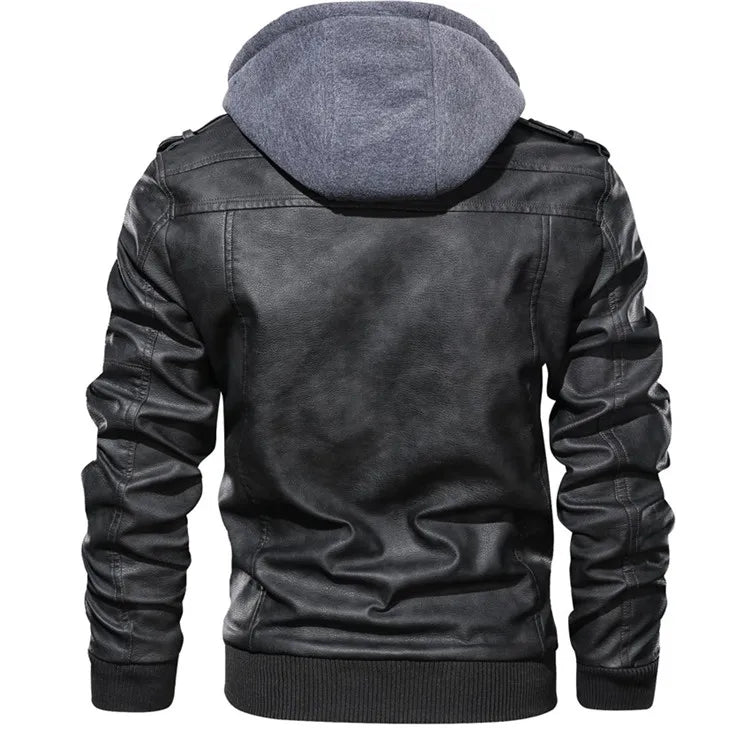 KB New Men's Leather Jackets Autumn Casual Motorcycle PU Jacket Biker Leather Coats Brand Clothing EU Size SA722