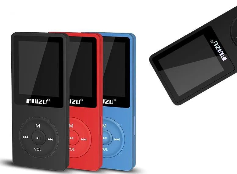 100% Original RUIZU X02  MP3 Player  With 1.8 Inch Screen Can Play 100 hours, 8gb With FM,E-Book,Clock,Data music player