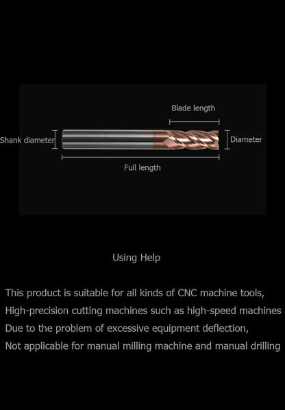 Milling Cutter Alloy Coating Tungsten Steel Tool Maching Hrc55 Endmill Milling Cutter Kit Milling Machine Tools cnc Router Bits