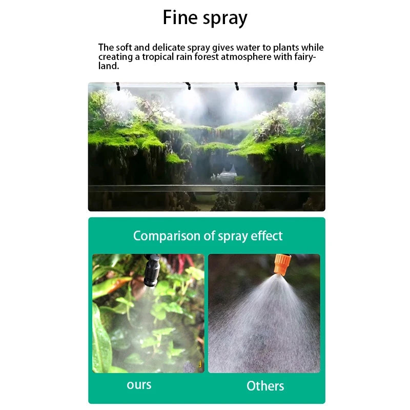 Intelligent Spray System Mist Rainforest Tank Timing Spray System Kit Reptile Fogger Terrariums Humidifier Electronic Timer