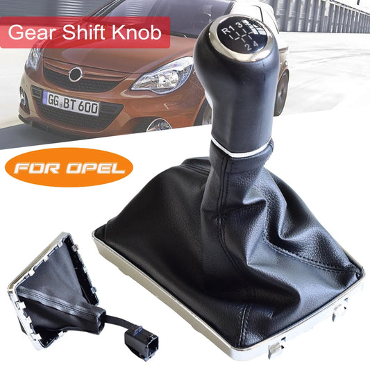 Fit For VAUXHALL OPEL ASTRA III H 1.6 2004-2010 Manual 5 6 Speed Gear Stick Lever Knob Shifter With Leather Dust-Proof Cover