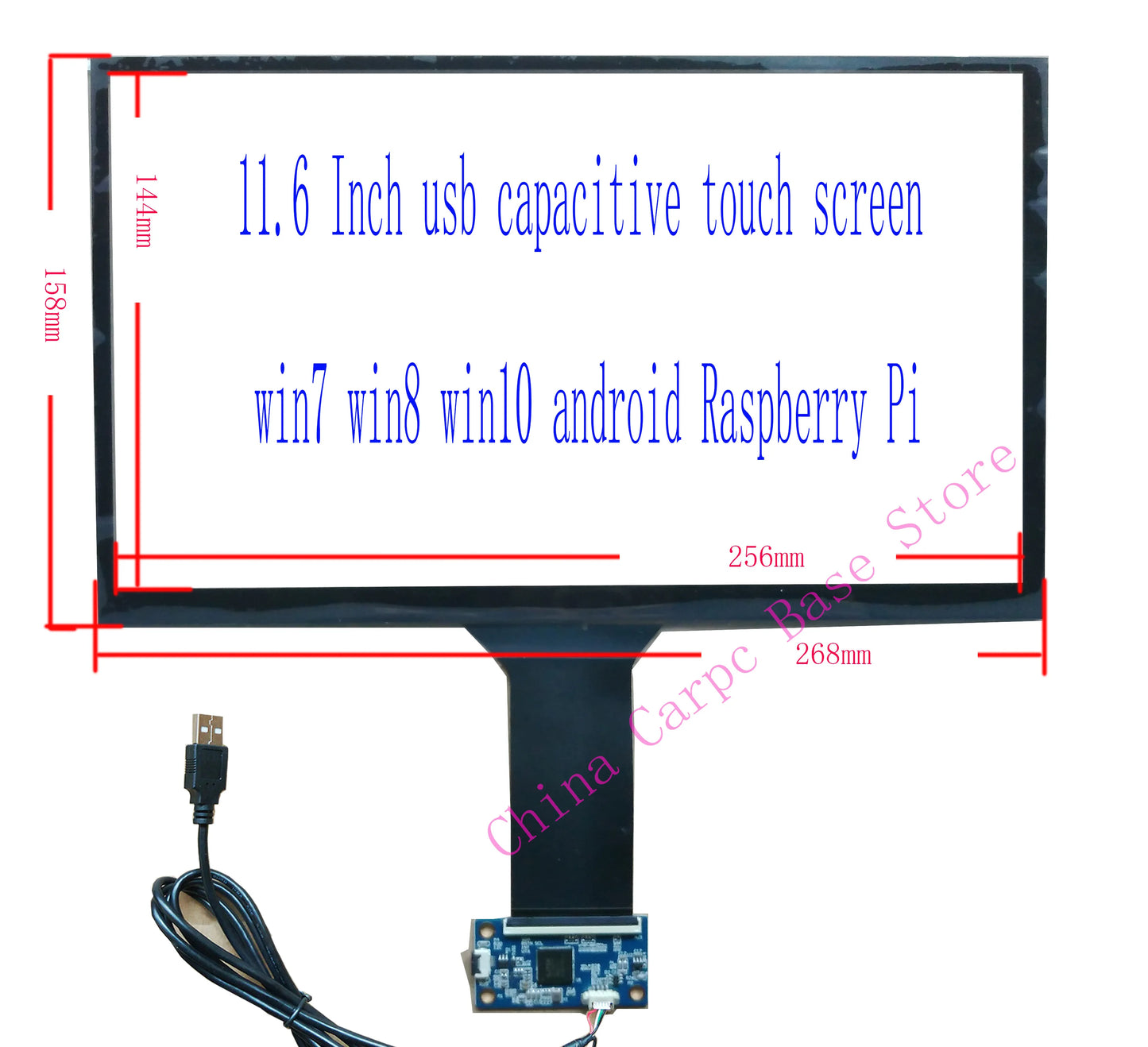 10.1/11.6/12.5/13.3/14/15.6/16 Inch USB Capacitive Touch Screen Sensor Digitizer Glass10Fingers Raspberry Pi Windows Hand Writer