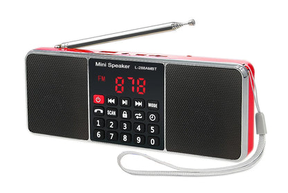 EONKO L-288AMBT Super Bass Stereo Bluetooth AM FM Radio TF USB AUX Handsfree Lock Button