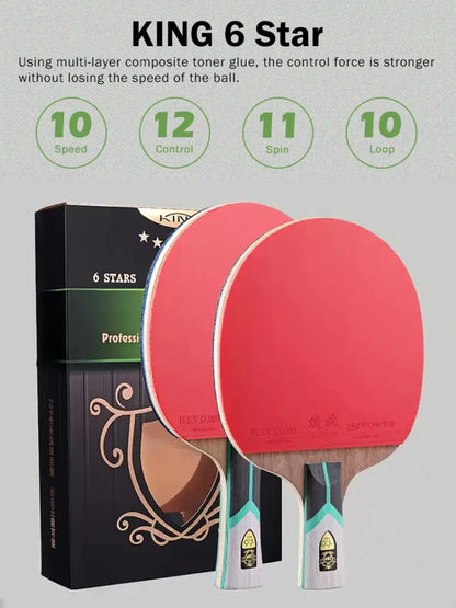 729 Ping Pong Racket Professional Offensive Table Tennis Racket King 6 7 8 9Star ITTF Approved Ping Pong Paddle for Intermediate