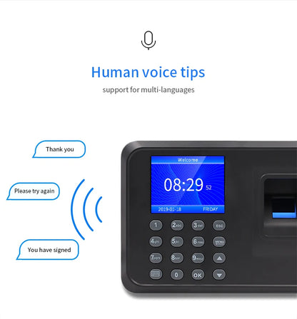 YK&SCAN Biometric Fingerprint Time Attendance Clock Recorder Employee Recognition Device Electronic