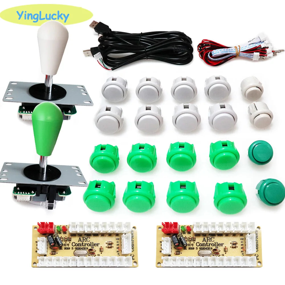 ARCADE, Arcade joystick DIY Kit Zero Delay USB Controller SANWA 8 Way Joystick 30mm Push Buttons, botões para PC, Raspberry Pi