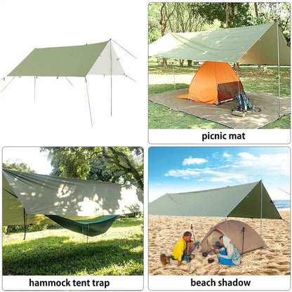 Camping Hammock with Bug Net and Rainfly Tarp,118x118in Portable Waterproof and UV Protection Hammock Tent for Indoor, Outdoor