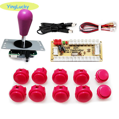 ARCADE, Arcade joystick DIY Kit Zero Delay USB Controller SANWA 8 Way Joystick 30mm Push Buttons, botões para PC, Raspberry Pi