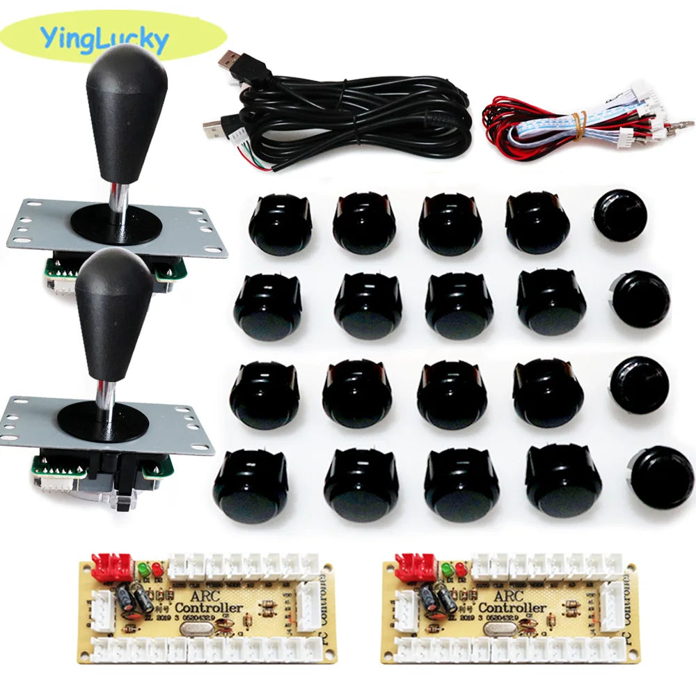 ARCADE, Arcade joystick DIY Kit Zero Delay USB Controller SANWA 8 Way Joystick 30mm Push Buttons, botões para PC, Raspberry Pi