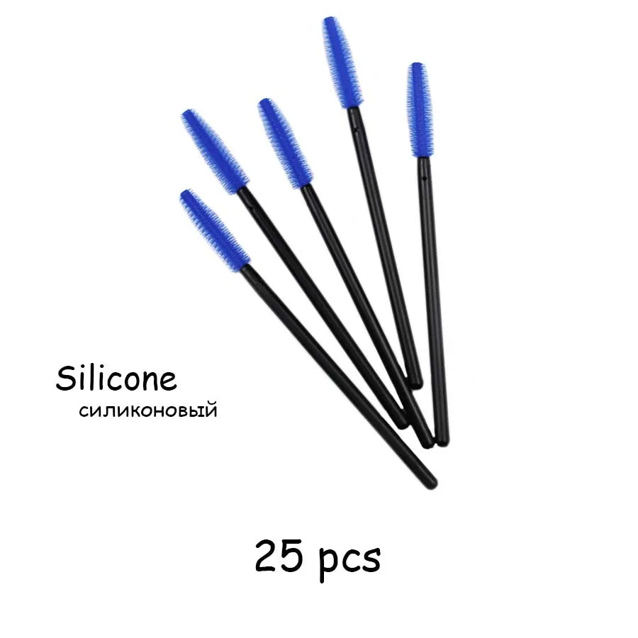 5/25 PCS Silicone Mascara Wands Applicator Disposable Eyelash Brushes Comb Beauty Makeup Brush For Women Eyelash Extension tools