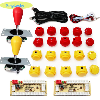 ARCADE, Arcade joystick DIY Kit Zero Delay USB Controller SANWA 8 Way Joystick 30mm Push Buttons, botões para PC, Raspberry Pi