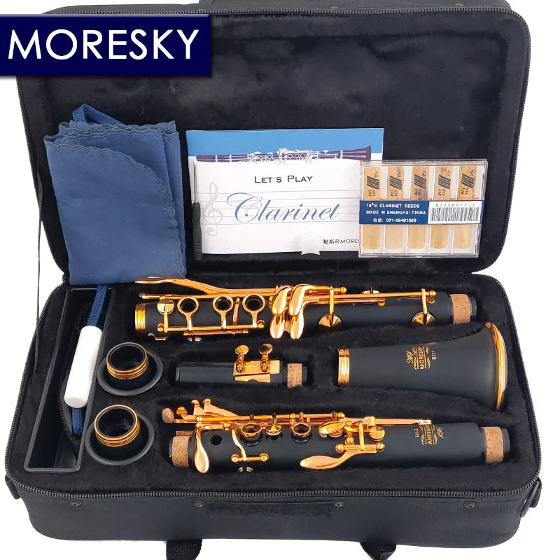 MORESKY Bb Clarinet 17 Key Sib Klarnet /ABS Body Material Clarinette