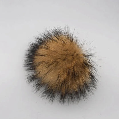 Real natural fox fur pompom raccoon fur pom pom for hat beanies For Caps Bags Scarf