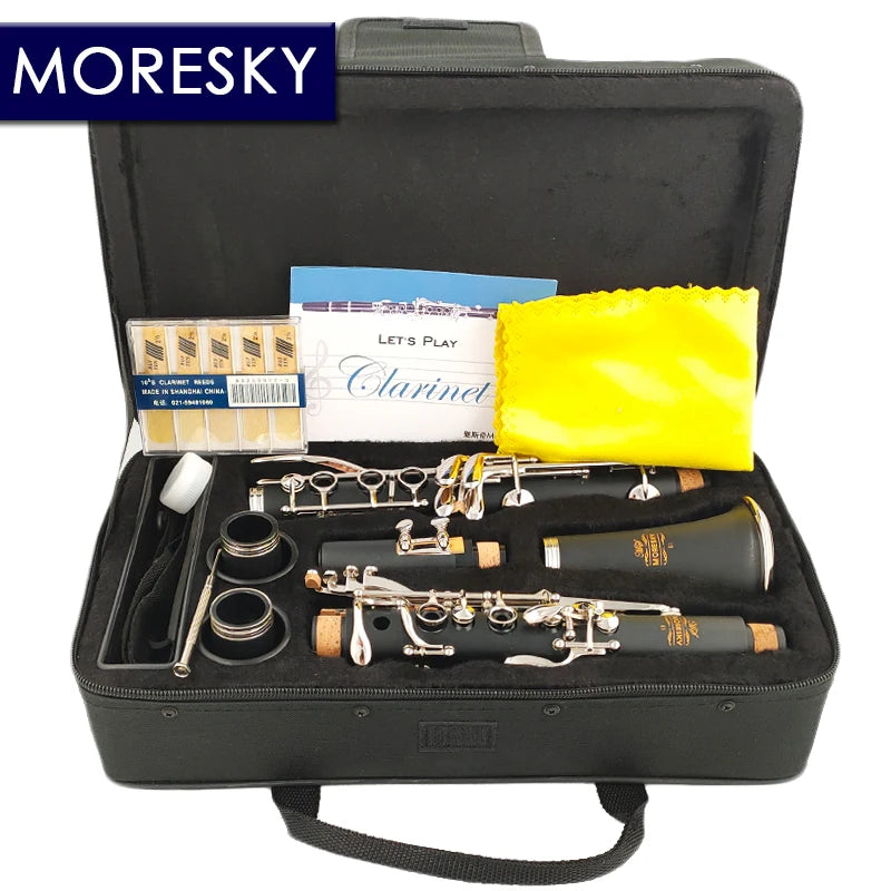 MORESKY Bb Clarinet 17 Key Sib Klarnet /ABS Body Material Clarinette