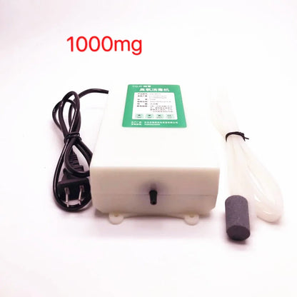 1000mg Ozone Generator 220v Water Ozonizer Aquarium Water Ozonator Sterilization DIY Kit Vegetable Washing Machin(220V/110V/12V)