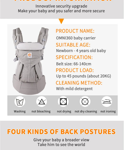 Egobaby breeze Baby Carrier Multifunction Breathable Infant Carrier Backpack Kid Carriage Toddler baby Sling Wrap Suspenders 360