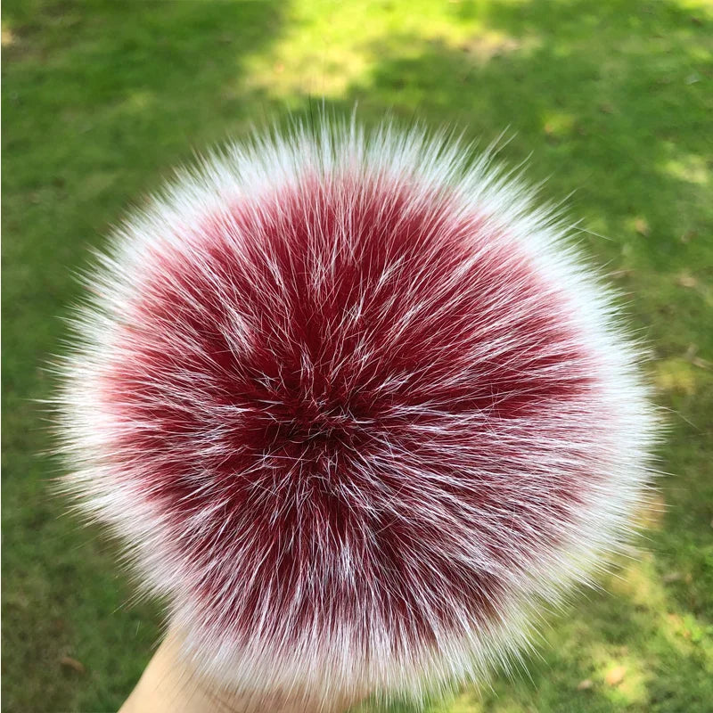 Real natural fox fur pompom raccoon fur pom pom for hat beanies For Caps Bags Scarf