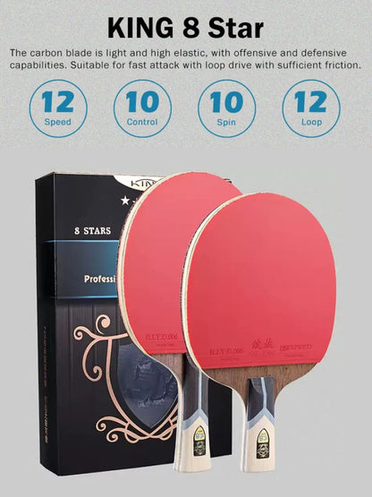 729 Ping Pong Racket Professional Offensive Table Tennis Racket King 6 7 8 9Star ITTF Approved Ping Pong Paddle for Intermediate