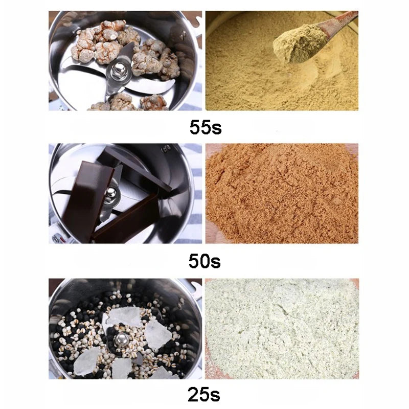 Grains Grinder 800g Swing Type Spices Grinder Hebals Cereals Coffee Grinder Dry Food Grinder High Speed Crusher