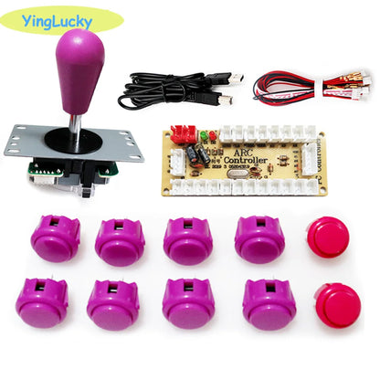 ARCADE, Arcade joystick DIY Kit Zero Delay USB Controller SANWA 8 Way Joystick 30mm Push Buttons, botões para PC, Raspberry Pi