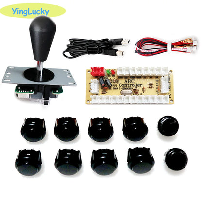 ARCADE, Arcade joystick DIY Kit Zero Delay USB Controller SANWA 8 Way Joystick 30mm Push Buttons, botões para PC, Raspberry Pi