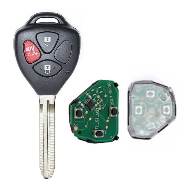 KEYECU 3 Buttons B42TA 433MHz 4D67/G Chip For Toyota Hilux Vigo 4Runner Fortuner 2003 2004 2005 2006 2007-2011 Head Key Remote