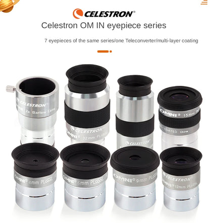 Celestron OMNI Eyepiece, Astronomical Telescope Accessory, 52-Degree Field of View, 4mm, 6mm, 9mm, 12mm, 15mm,32mm,40mm eyepiece