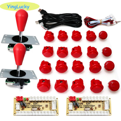 ARCADE, Arcade joystick DIY Kit Zero Delay USB Controller SANWA 8 Way Joystick 30mm Push Buttons, botões para PC, Raspberry Pi