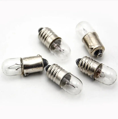 50pcs/lot Flashlight bulb B9 6.3V indicator E10 12V small lamp beads E10 24V 30V 36V 48V 3W signal light bead bayonet light