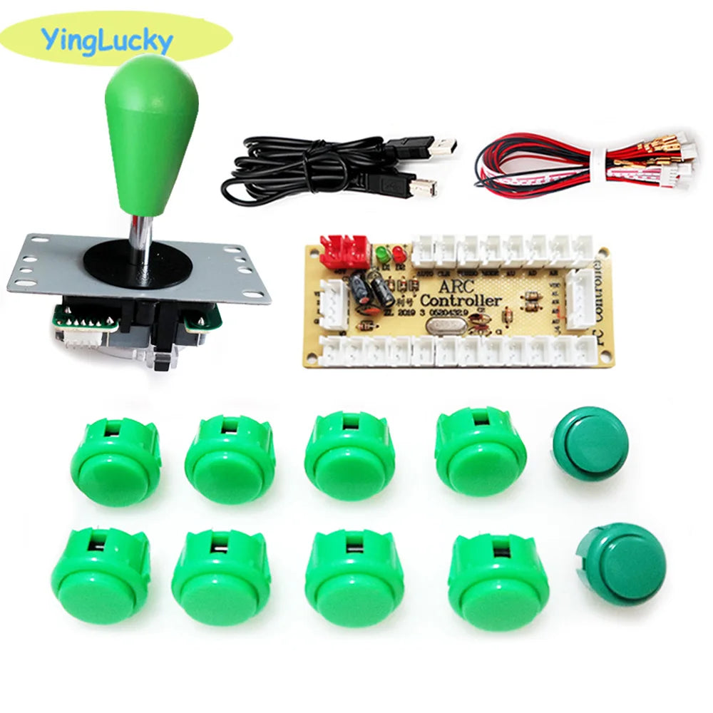 ARCADE, Arcade joystick DIY Kit Zero Delay USB Controller SANWA 8 Way Joystick 30mm Push Buttons, botões para PC, Raspberry Pi