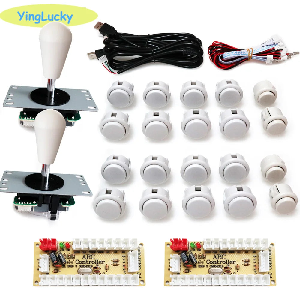 ARCADE, Arcade joystick DIY Kit Zero Delay USB Controller SANWA 8 Way Joystick 30mm Push Buttons, botões para PC, Raspberry Pi