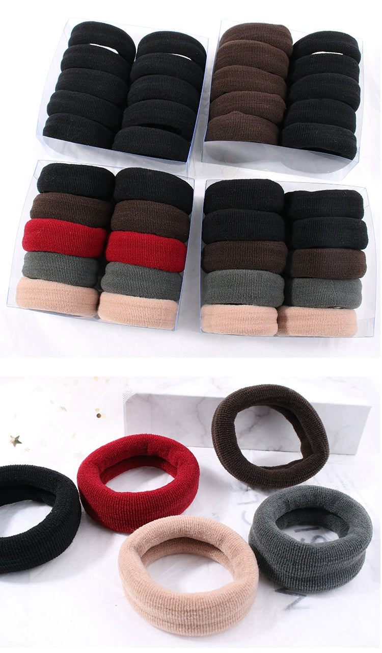 2/5/10 Pcs/Set New Women Soft Simple Solid Width Scrunchies Rubber Bands Lady Elastic Hair Band Female Fahsion Hair Accessories