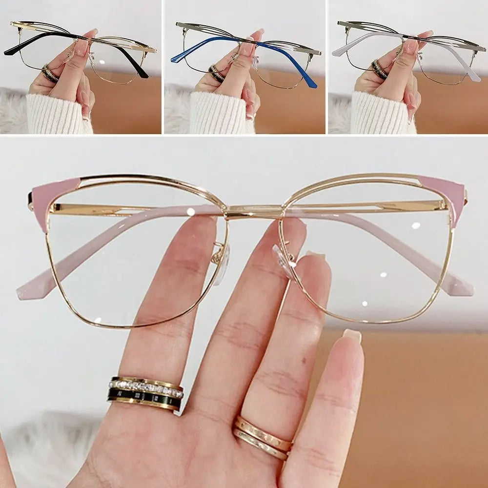 Retro Lady Glasses Frame Anti Blue Light Glasses Computer Goggles Eye Protection Women Eyewear Ultralight Optical Eyeglass