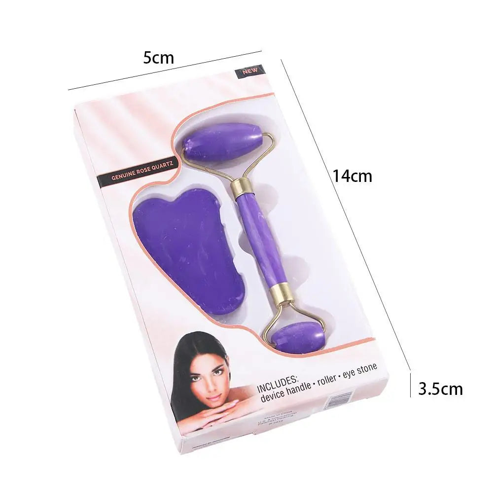 Eye Body Skin Care Anti-Aging Wrinkle Removal Beauty Tool Double Head Roller Guasha Board Facial Massager Roller Massager