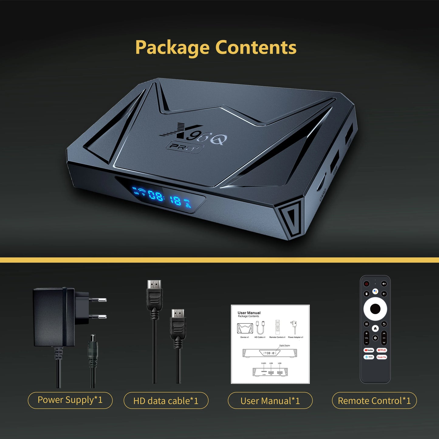 X96Q PRO+ Android 14 Smart TV BOX 2G 16G 4G 32G Allwinner H728 4K HD BT 1000M LAN Wifi6 Media Player Set Top Box X96Q PRO PLUS