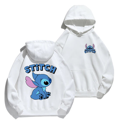 Stitch Hoodie Autumn/Winter Hoodie European and American Cartoon Anime Hoodie Loose Clothes Couple's Hoodie Coat