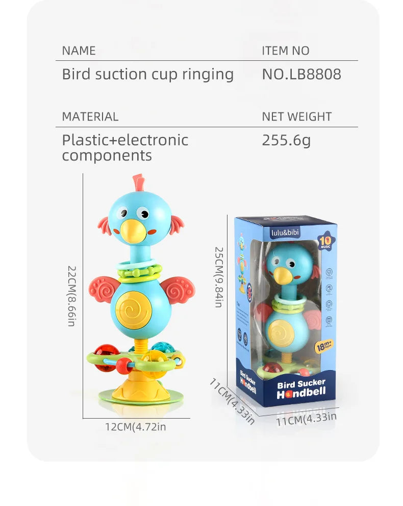 Baby cartoon soothing ringing toy fun sound effects nursery rhyme baby dining table suction cup puzzle early education toy